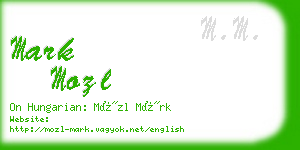 mark mozl business card